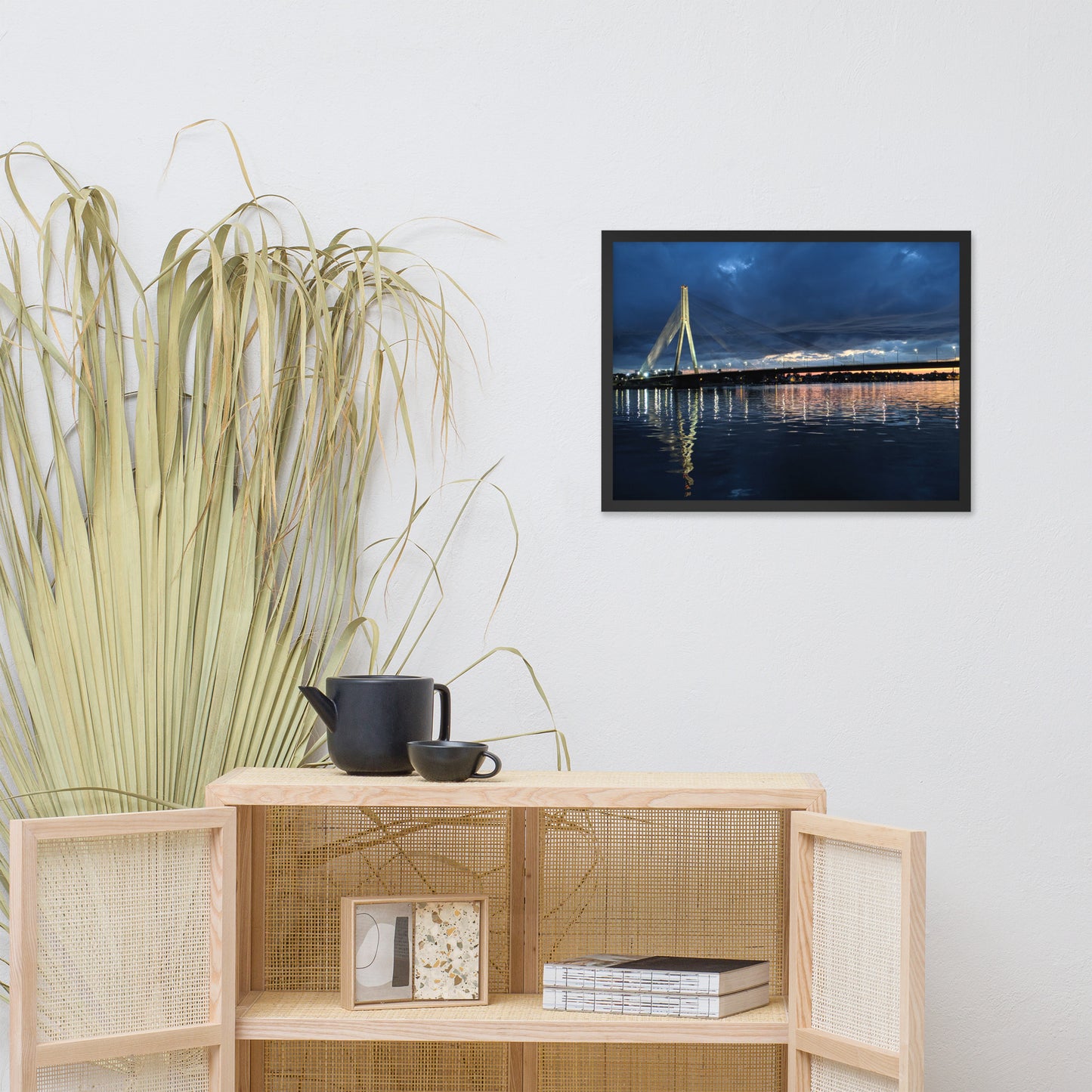 Framed photo paper poster - Vansu Bridge, Riga, Latvia