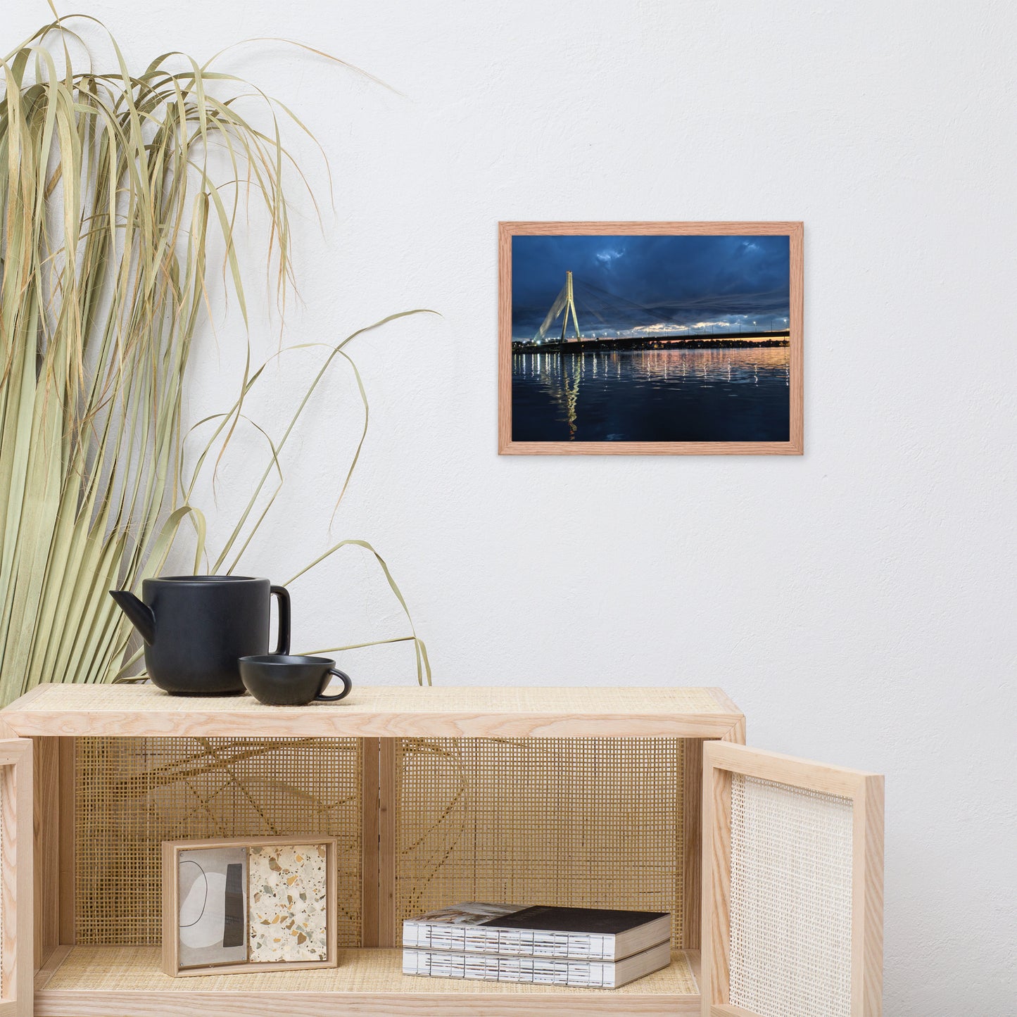 Framed photo paper poster - Vansu Bridge, Riga, Latvia