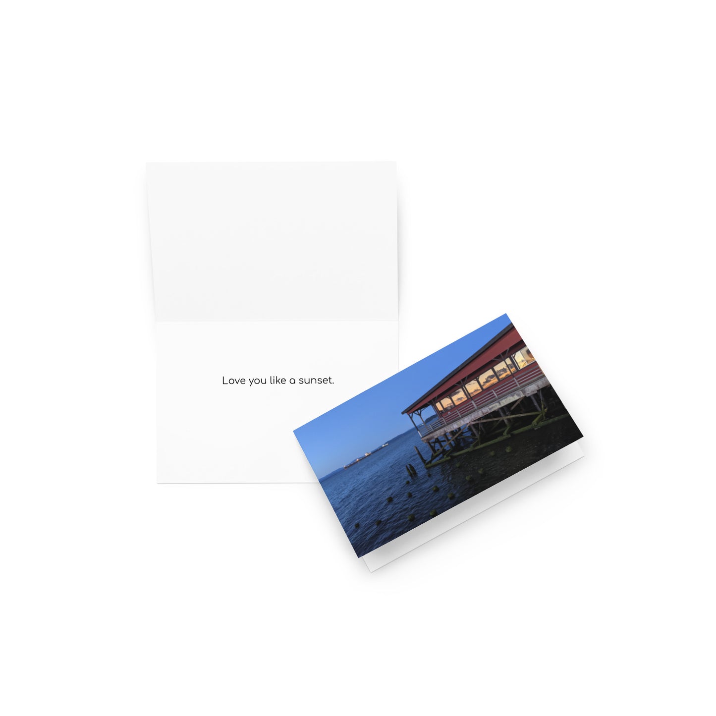 Greeting card - Love you like a sunset