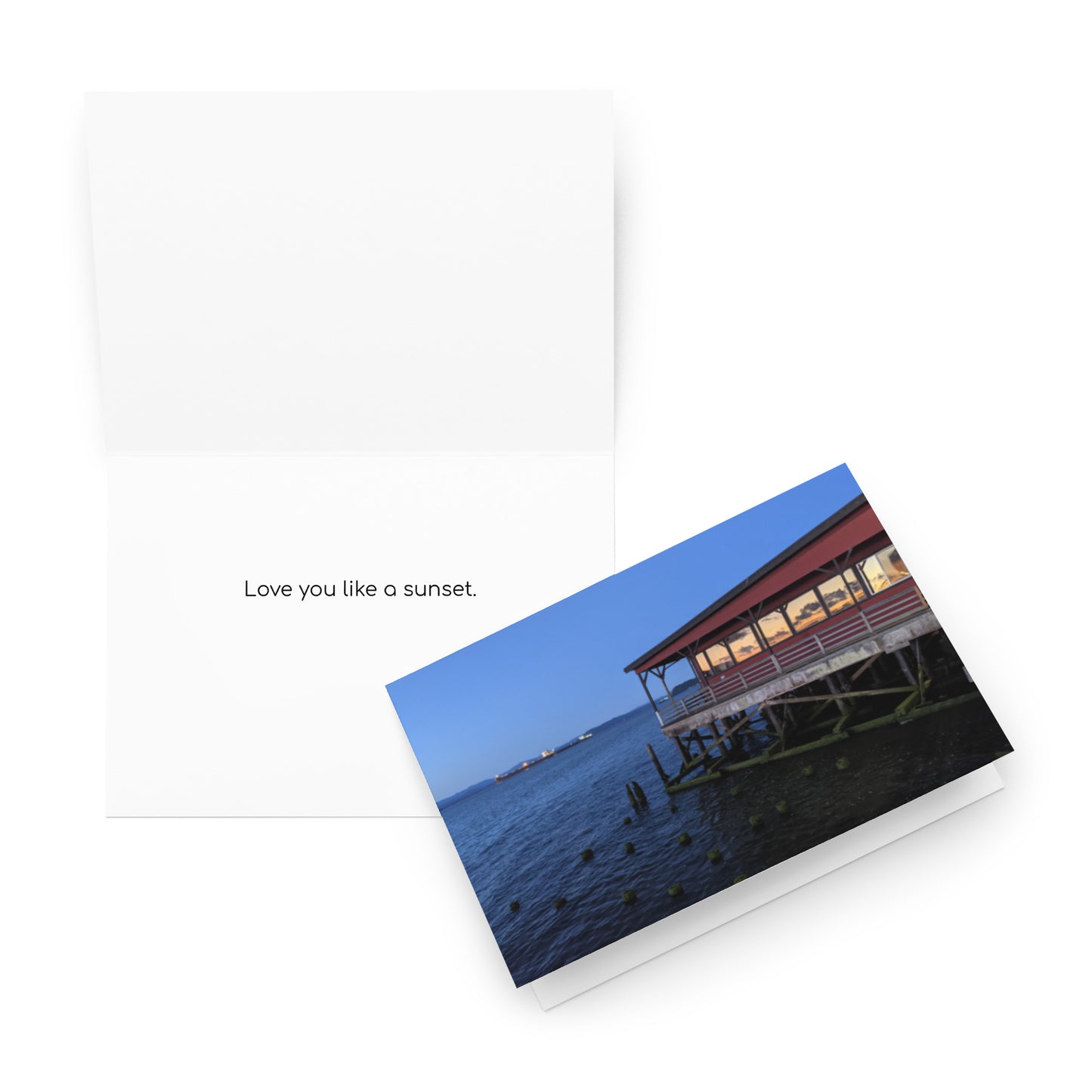 Greeting card - Love you like a sunset