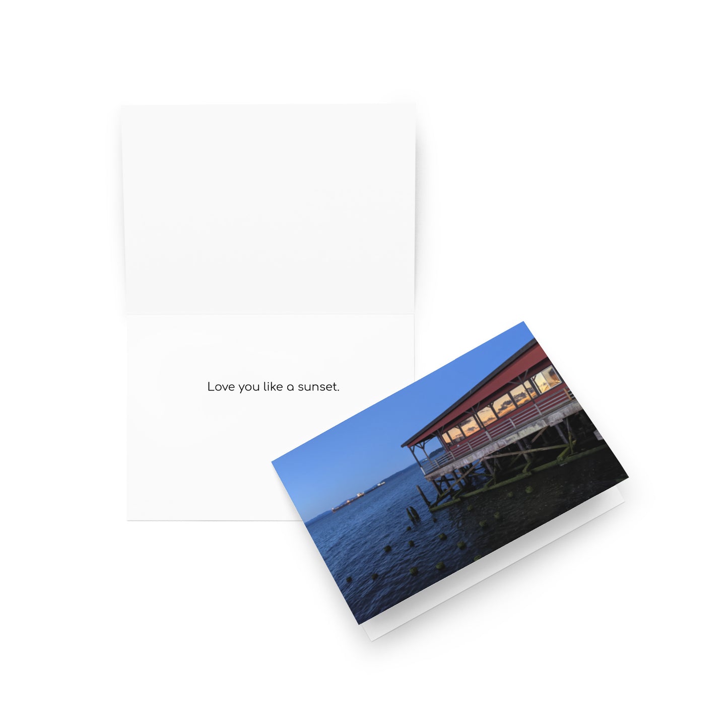 Greeting card - Love you like a sunset