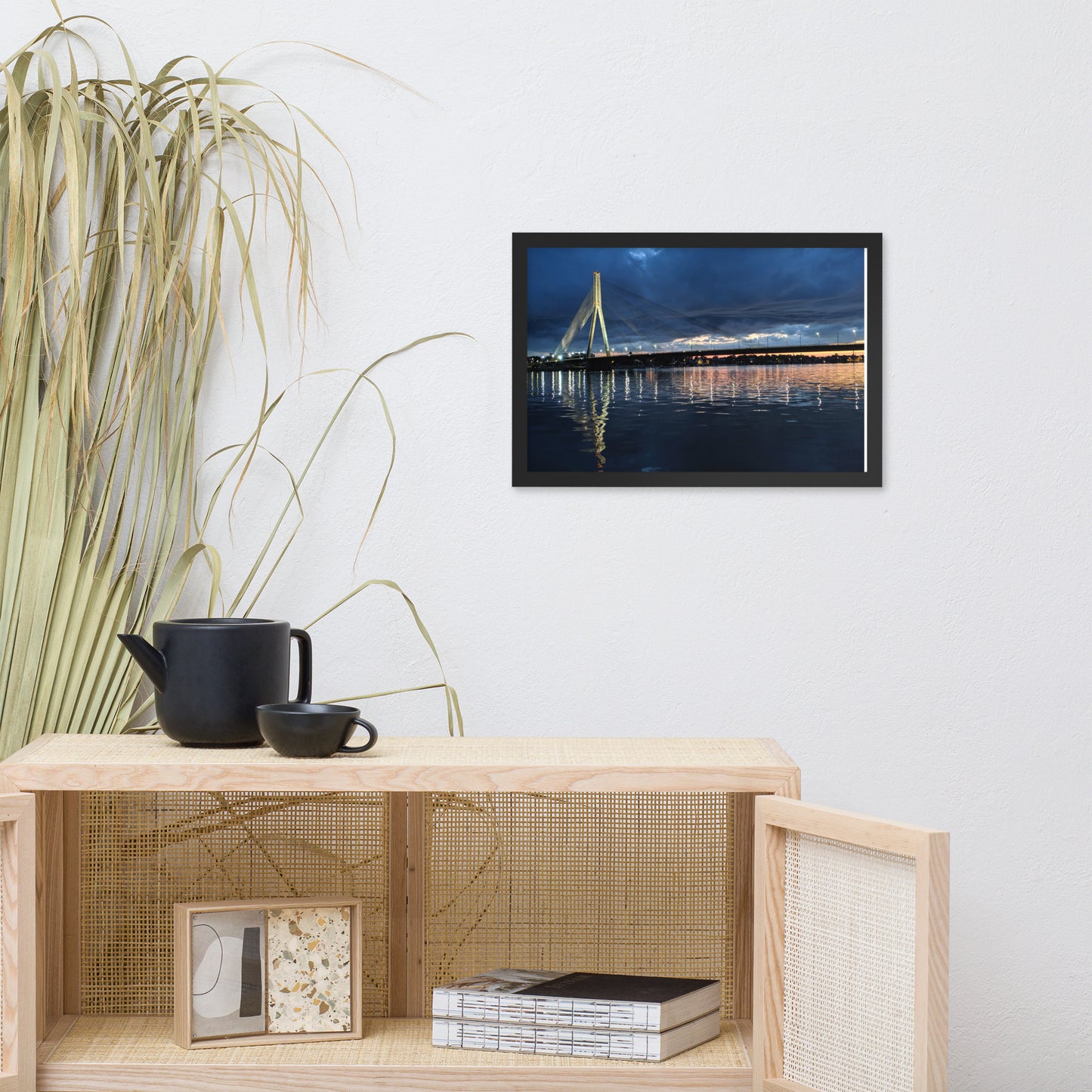 Framed photo paper poster - Vansu Bridge, Riga, Latvia