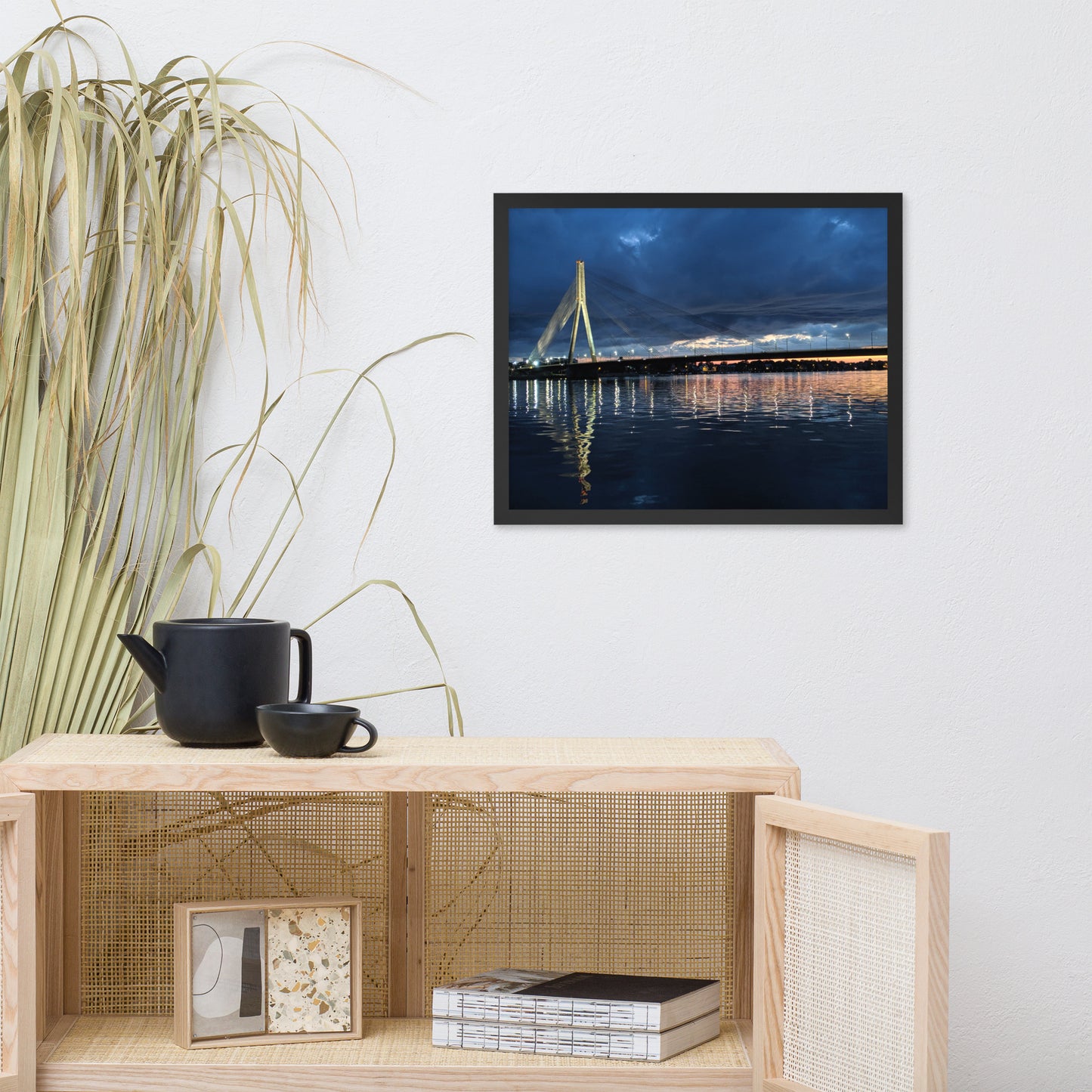 Framed photo paper poster - Vansu Bridge, Riga, Latvia