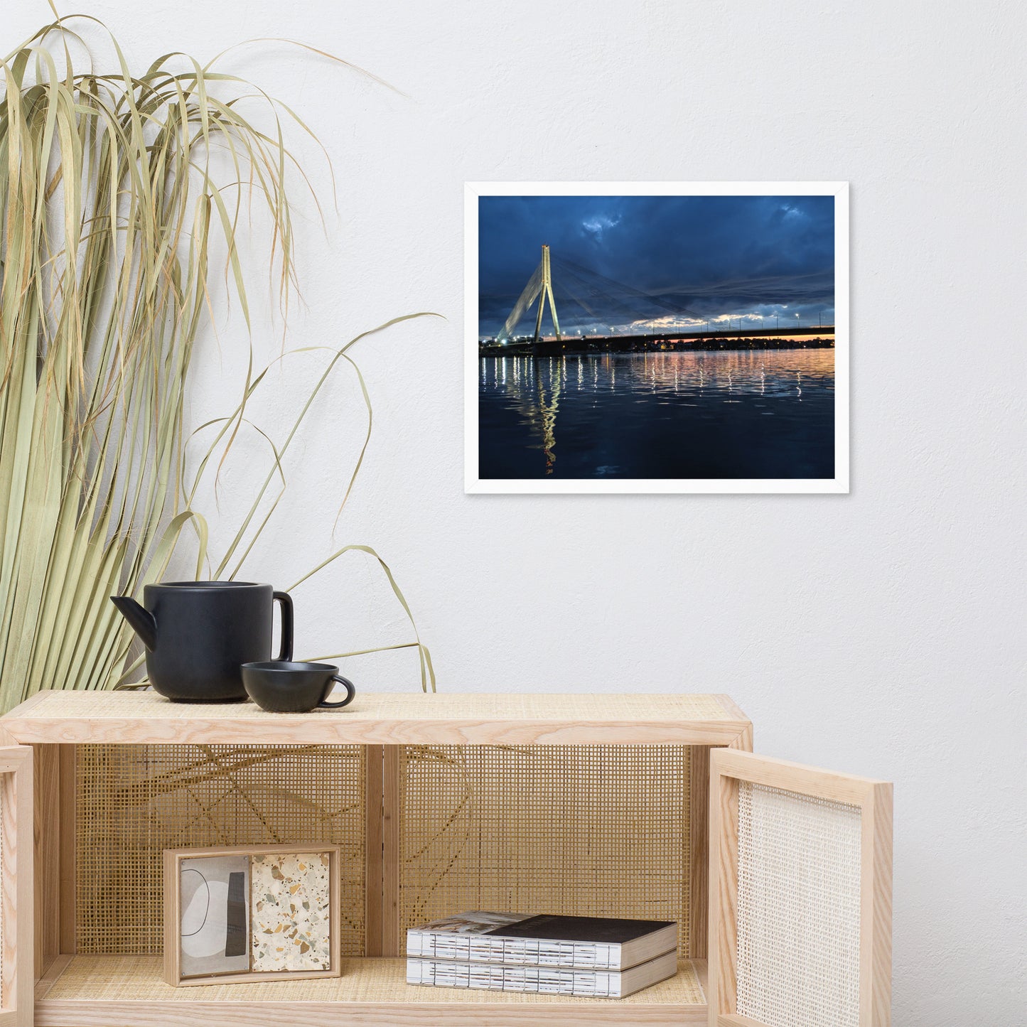 Framed photo paper poster - Vansu Bridge, Riga, Latvia